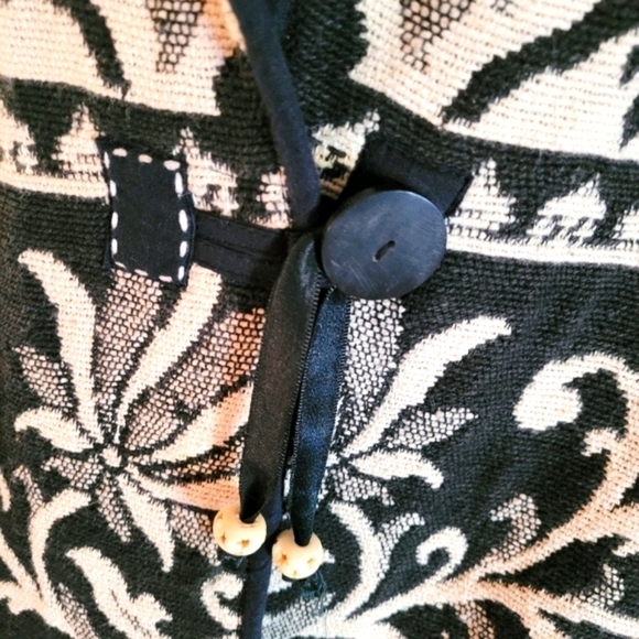 Vintage - Ramie Woven Cotton Black & White Jacket - Picture 3 of 6